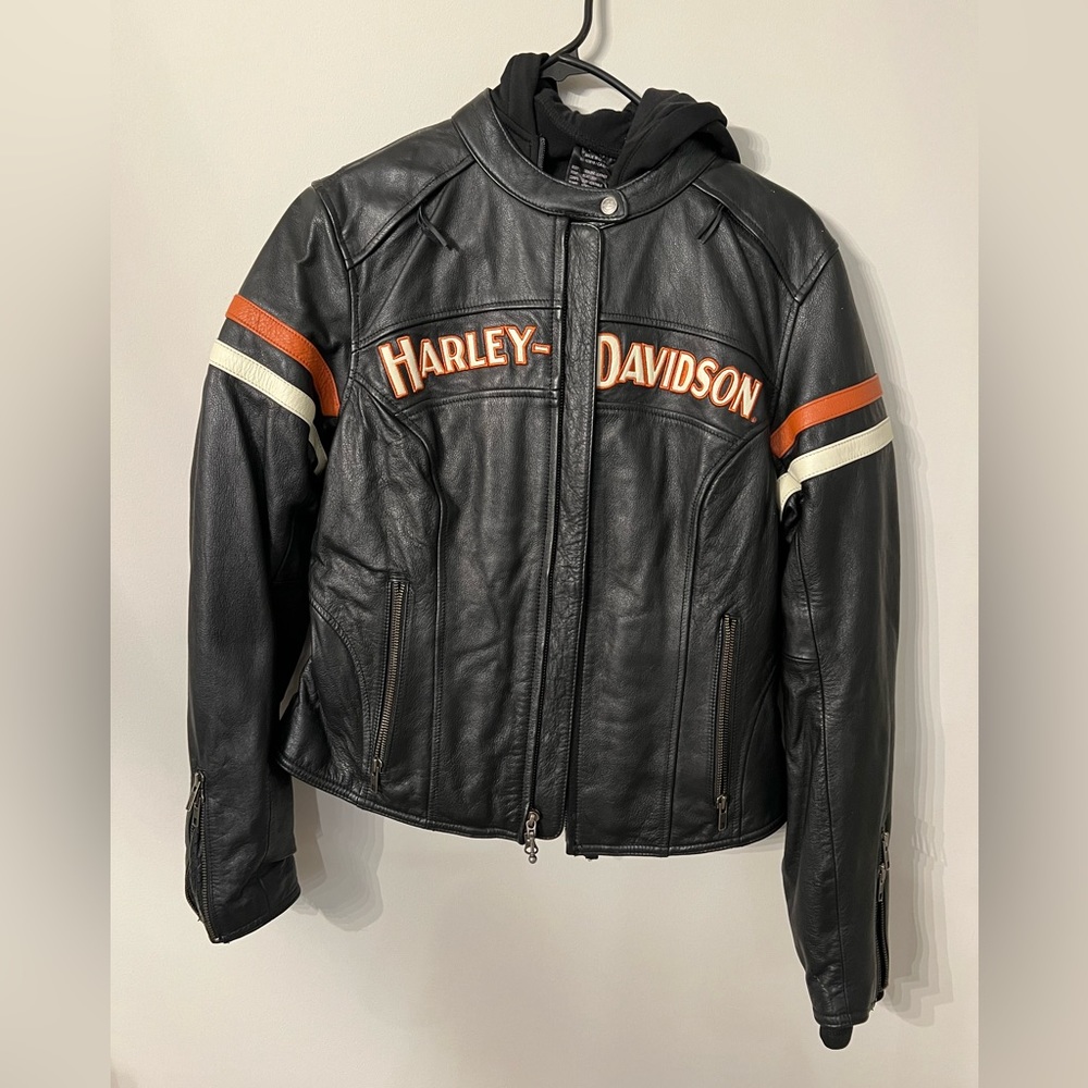 Women’s Black Leather Harley Davidson jacket